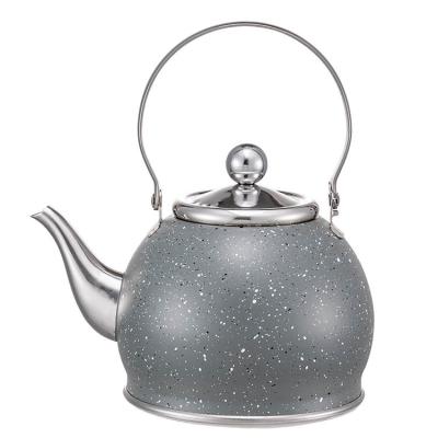 China Customized High Quality Viable Factory Apple Shape 304 Stainless Steel Kettle Single Wall Teapots with Lid and Handle for sale