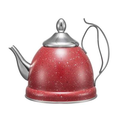 China Sustainable Factory Hot Sale 1000ml Single Wall Insulated Polished 304 Stainless Steel Teapot With Infusing Basket And Filter for sale