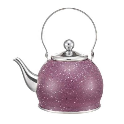 China Minimalist Metal Teapot Set Single-Walled Stainless Steel Teapot Pot Maker for sale