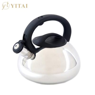 China Induction Viable Kettles For Boiling Water Mirror Finish Stainless Steel Teapot White Whistling Tea Kettle For Stovetop for sale