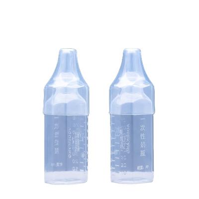 China Factory Price Free Baby Service BPA OEM Baby Bottle 100ml Disposable Transparent Food Grade Silicone Breast Milk Bottle for sale