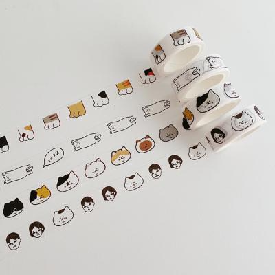 China Waterproof Design 15mm Animal Washi Tape Cute Kawaii Wholesale Cats Decorative Adhesive Tape for sale