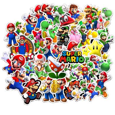 China 50Pcs Super Mario Vinyl Decal Decorative Sticker For Laptop Water Bottle Guitar Bike Car Motorcycle for sale