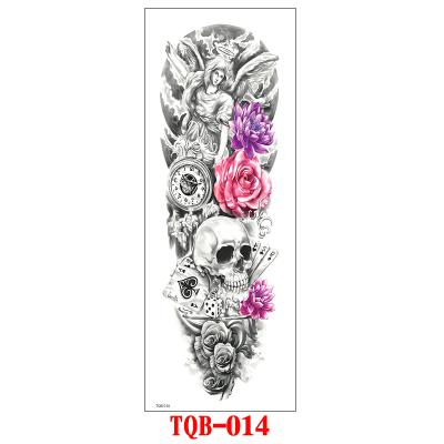 China Temporary Body Art Flower Rose Lotus Women Men Girl Full Amazon Tattoo Sticker Large Arm Tattoo Sleeve Temporary Waterproof Water Transfer for sale