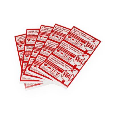 China Waterproof Custom Printing Fragile Label Fragile Label Sticker Shipping Sticker Caution Label Stickers for sale