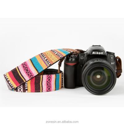 China Relax Quick Release Vintage Cotton Fabric Shoulder Strap DSLR Camera Strap for sale