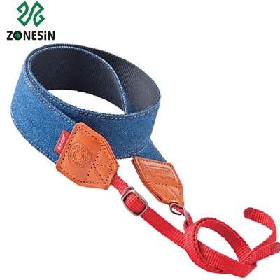 China Eco-friendly Blue Wathlet Canvas Camera Neck Strap Camera Shoulder Strap For DSLR Camera for sale