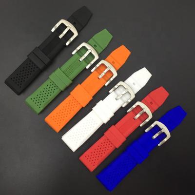 China Cheap Breathable Multi Color Silicone Watch Band 22mm Strap For Watch Strap Replacement for sale