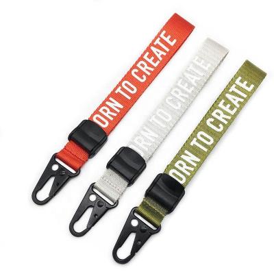 China Stylish Adjustable Custom Nylon Tool Nylon Wrist Shorts ZONESIN Carabiner Climbing Lanyard for sale