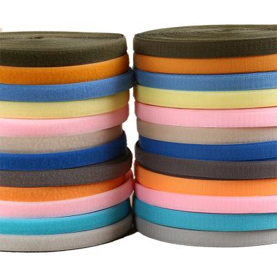 China Wholesale Viable Colorful 20mm Nylon Webbing Tape Stick Hook Self Adhesive Buckle Rolls Fastener for sale