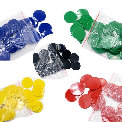 China 50Pcs/Lot Plastic 38mm 5 color casino game mark for club board games colored plastic poker chips for sale