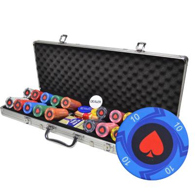 China Various Designed 500PCS/LOT Custom Baseball Ceramic Chip For Sale Ceramic Poker Chips Set 10G for sale