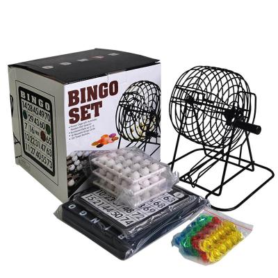 China Professional Bingo Game Poker Ball Plastic Wooden Gambling Set for sale