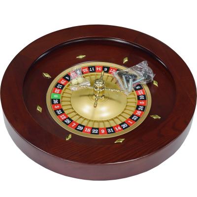 China MDF + Russian Solid Wood + Metal Accessories Set Thumb Professional Board Casino Solid Wood Wooden Roulette Wheel for sale