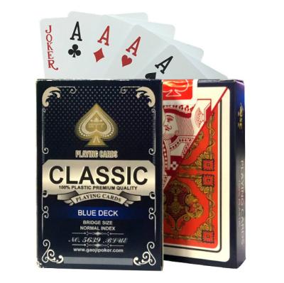 China Wholesale 100% Good Quality Plastic Texture Printing Plastic Playing Cards From China for sale