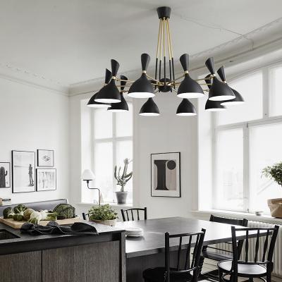 China Retro Art Chandelier E27 Nordic Modern Living Chandeliers Residential European Lamp Pendant Light Chandelier Lighting Fixture for sale