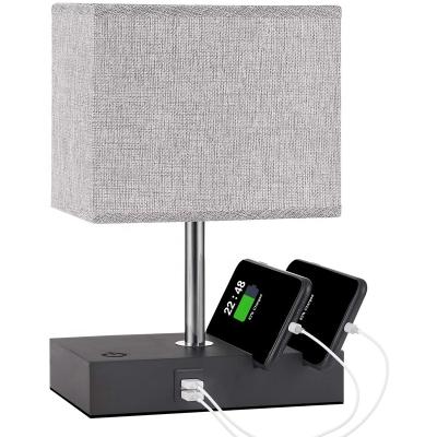 China Amazon Hot Sale Modern Dimmable Touch Control Table Lamp With USB Rechargeable Port for sale