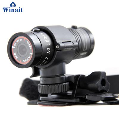 China 1280*720/1920*1080 Mini Sports Camera F9 Hd Bike Motorcycle Helmet Sports Action Camera Dvr Dv Video Camcorder for sale