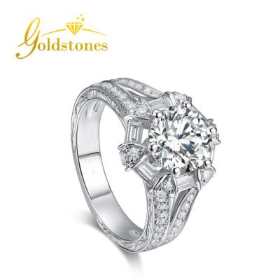 China Custom Unique White Cut VVS Moissanite Fashion Style 9K 14K 18K Gold 8mm Series Women's Fashion Ring for sale