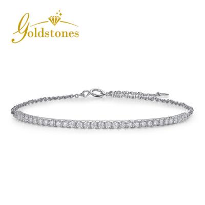 China Arrival Wholesale 0.8CT Romantic Moissanite High Quality Bracelet For Girls Adjustable Moissanite Bracelet For Women for sale