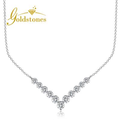 China FASHIONABLE Elegant Necklace Women's Design VVS Moissanite Necklace 9K 14K 18K Gold Necklace Jewelry for sale