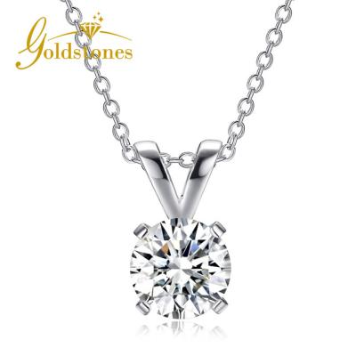 China High End Customized TRENDY 9K 14K18K Gold Necklace Jewelry 2CT 8mm Classic Series Cut Women's Necklace for sale