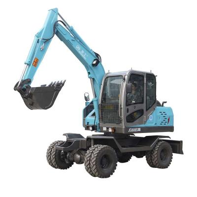 China Farms Mini Excavator Wheel Excavator New Selling Mini Wheel Excavator Machine For 360 Degree Rotation for sale