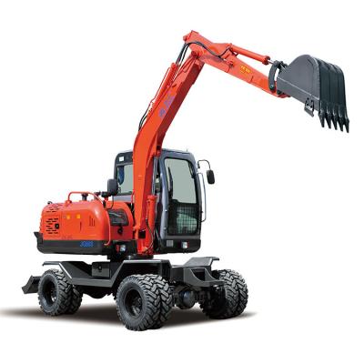 China New Mini Farms Excavator 6 Ton Wheel Excavator Wheeled Tire Excavator Digger Machine for sale