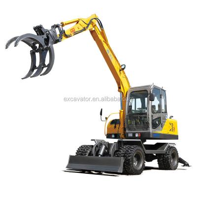 China Trusses Jinggong 8ton Hydraulic Timber Grab Timber Grab Log Grapple Excavator for sale