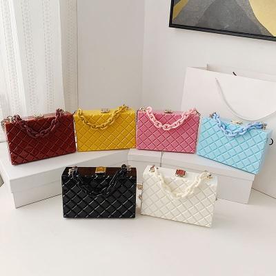 China New Style PVC Design Ladies Shoulder Bag Box Bag Luxury Clutch Evening Clutch Bag Evening Clutch Bag for sale