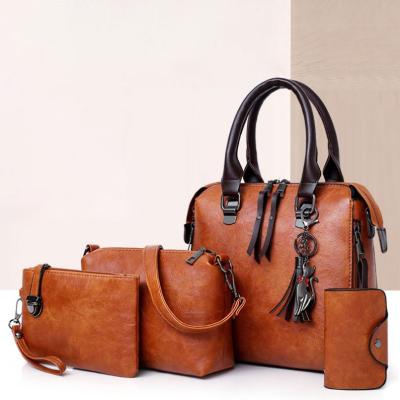 China Fashion Hot Selling Luxury Women Bag Lady PU Leather Handbags Handbags 4 Pieces One Shoulder Bags Set Designer Tote Bag for sale