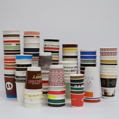 China Disposable Coffee Cup Pla Paper Container Disposable Double Wall Paper Cups for sale