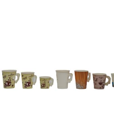 China 4oz 6oz 8oz 10oz 12oz 20oz Coffee Disposable Paper Cups With Handle Hot Tea Paper Cups for sale