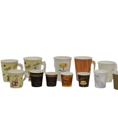 China 4o-20oz Coffee Cup Disposable Paper Cups With Handle Hot Tea Paper Cups for sale