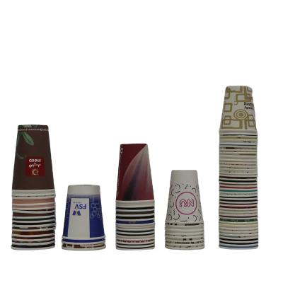 China Bestselling Disposable Convenient Disposable Juice Paper Cups Hot Stamping Disposable Paper Cups for sale