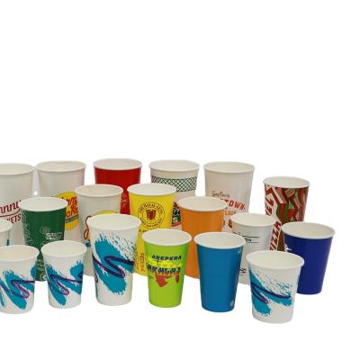 China Disposable Double Cold Drinking Cups PE Disposable Paper Cups for sale