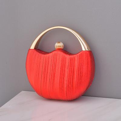 China 100% eco-friendly Guangzhou ladies purses shiny pleated clutches and even clutch bags women handbag for sale