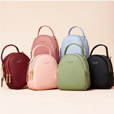 China New arrival anti-theft design multifunctional female ladies PU leather backpack for travel for sale