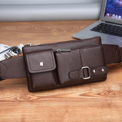 China 2021 Vintage Anti-theft Men's Anti-theft Men's Waist Bag PU Leather Fanny Pack Wallet Crossbody Phone Bag for sale