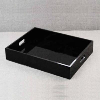 China Commercial custom made black fruit wine food hotel site inspection warranty warranty acrylic tray tables for sale