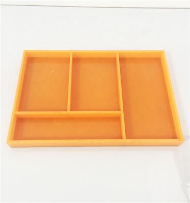 China 4 Compartment 20x20 Viable Plastic Yellow Acrylic Box for sale