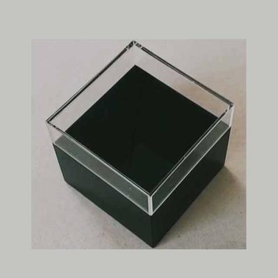 China Economical and efficient custom made high grade transparent black cube warranty acrylic box in commercial display site inspection manufacturer for sale