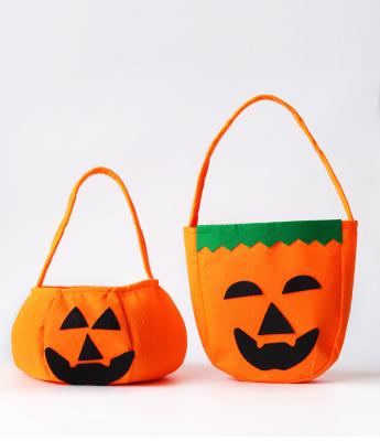 China Promotion Halloween Candy Tote Bag Children Baby Kid Halloween Pumpkin Bag for sale