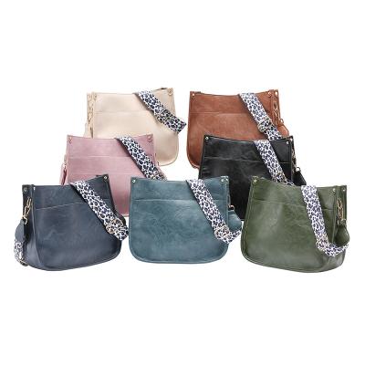 China Fashion New PU Cross - Body Bag Leopard Long Strap Women Large Purse Shoulder Bag for sale