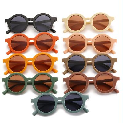 China Cute Boy Girl Children Glass Sun Glasses Fashion Sunglasses Round Children Sunglasses for sale