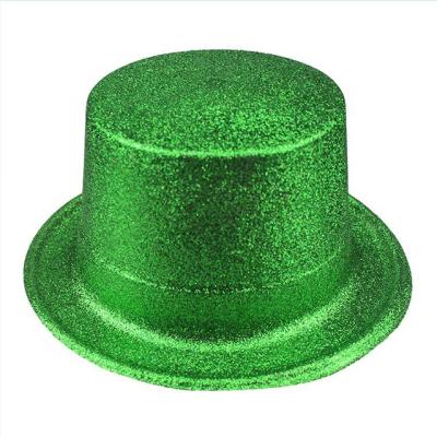 China Character Fashion Charming Party Hats Adults Children Kids PVC Glitter Plastic Flat Top Hat for sale