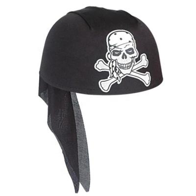 China Different Character Colors Halloween Skull Hat Polyester Material Printed Skeleton Pirate Hats Hat for sale