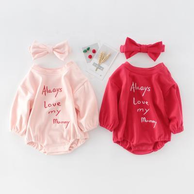 China Eco-friendly Kids Clothes 0-24M Newborn Outfit Girl Rompers Cotton Baby Long Sleeve Jumpsuit for sale