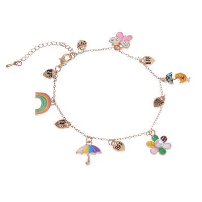 China Korean Cute Fashion Jewelry Gifts BFF Children Chains Cute Girls Children Charm Butterfly Animal Bracelets for sale