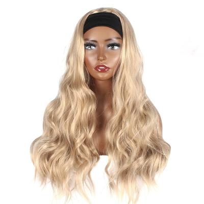 China Female Silk Long Curly Wave Body Wave Headband Fashion Ice Cream Wig Synthetic Headwear for sale